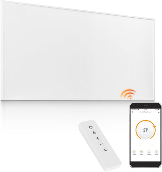 Incalzitor cu infrarosu XNATURE 1000 W cu WiFi, termostat, telecomanda, montare pe perete sau podea