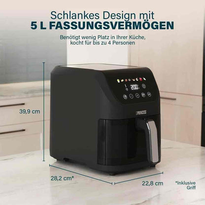 Friteuza cu aer cald Princess Slim 5.5 l, 1500 W