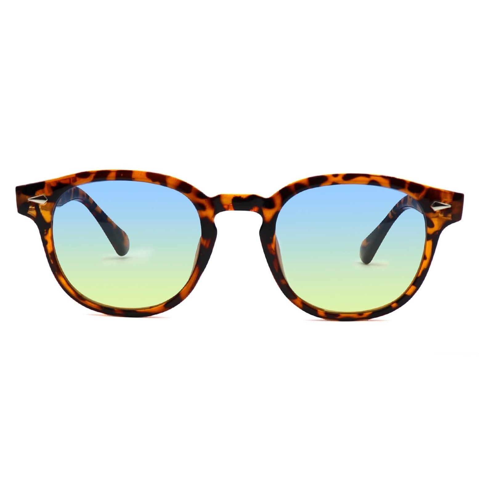 HWYYLX Retro Oval Polarized Sunglasses For Men Women, Vintage Depp Style Round Sunglasses, Fashion UV400 Protection Tinted Lens Carnival Sun Glasses