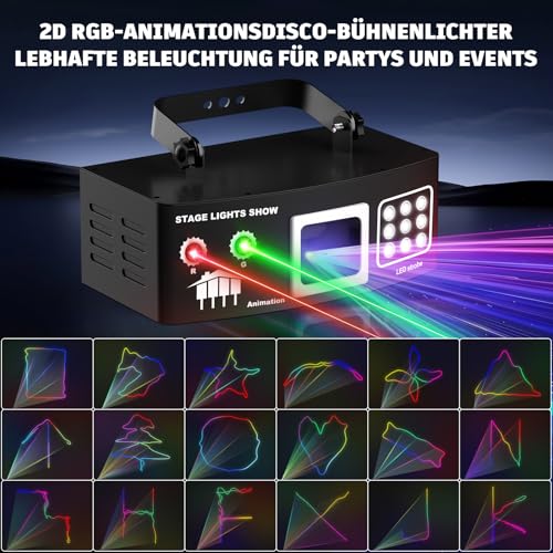 Lampa Disco Disco Light  2D RGB cu DMX 512, control muzica si telecomanda