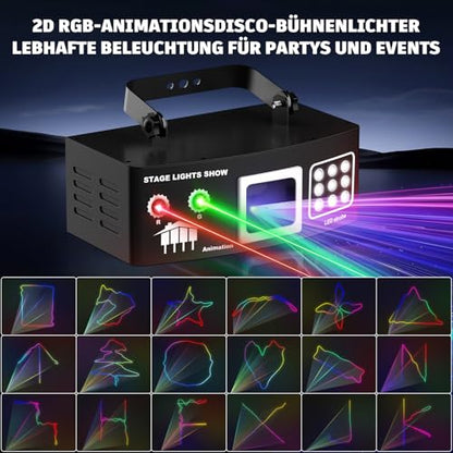 Lampa Disco Disco Light  2D RGB cu DMX 512, control muzica si telecomanda