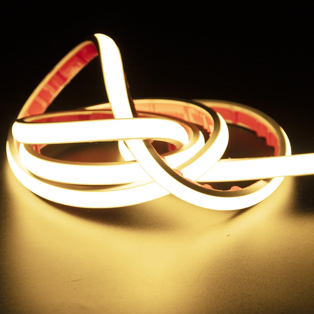 pcning COB LED Strip, 3 Metres, Self-Adhesive Cool White, Waterproof IP67, 3 m LED Strip Light, 230 V, Direct Connection with Plug (Cool White, 3)