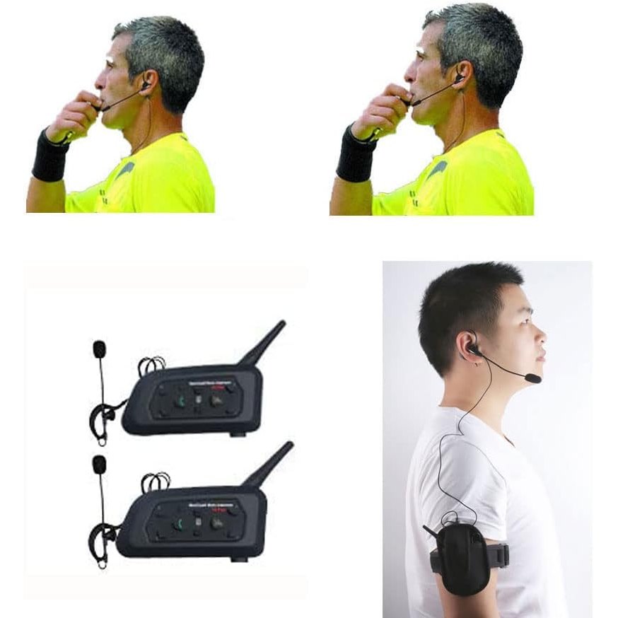 Referee Headset 2 Referees Full Duplex Football Wireless Comunicador Football Headsets Referee Communication