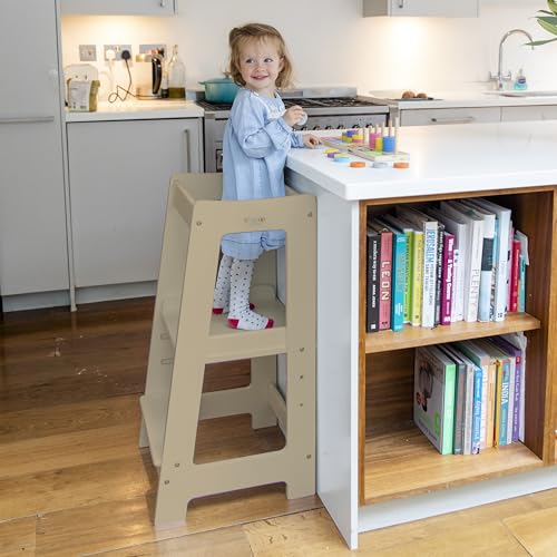 Turn Montessori Stepup pentru copii 18 luni–4 ani, scaun inaltabil cu treapta