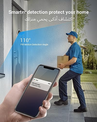 Sonerie smart video wireless 1080P cu detecție de mișcare Ezviz DP2 – Negru