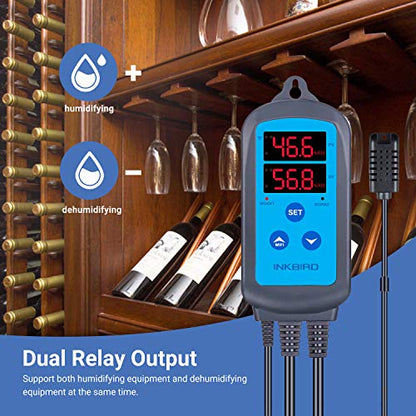 Regulator de umiditate, INKBIRD IHC-200-WiFi, pentru sera, gradina, pivnita, fermentatie