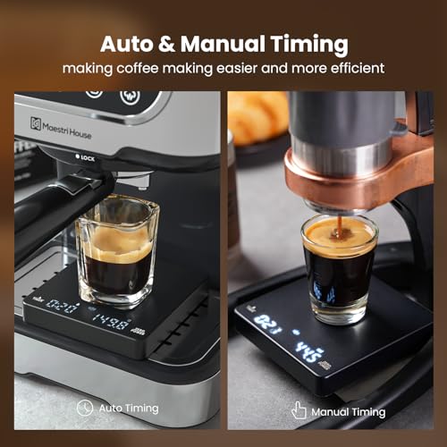 Cantar cafea Ultra Mini But Pro cu timer 2kg/0.1g + Maestri House + reincarcabil,