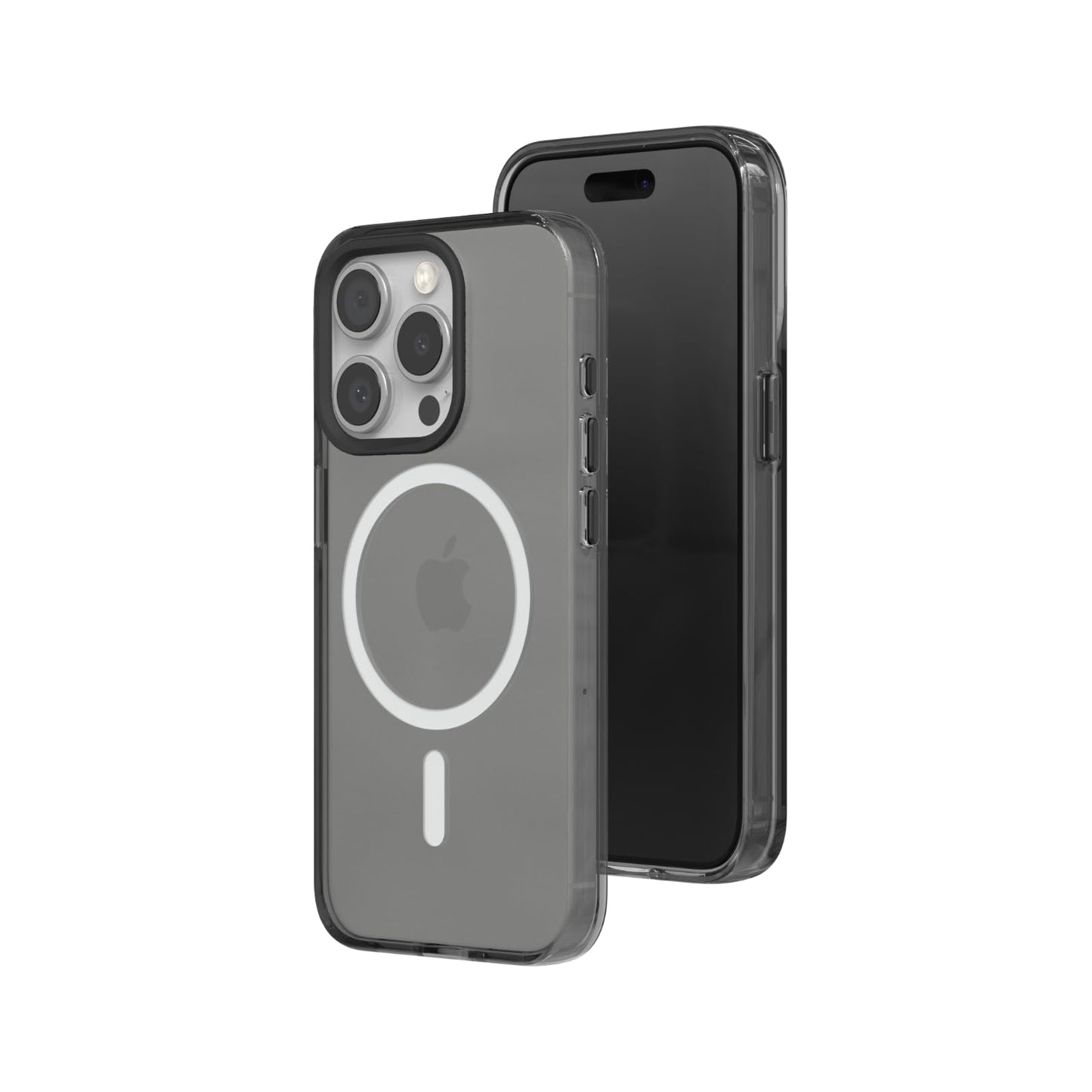 RHINOSHIELD Clear Case Compatible with Magsafe for [iPhone 15 Pro Max] | Superior Magnetic, Advanced Yellowing Resistance, Crystal Clear, Protective Clear Phone Case - White Camera Ring