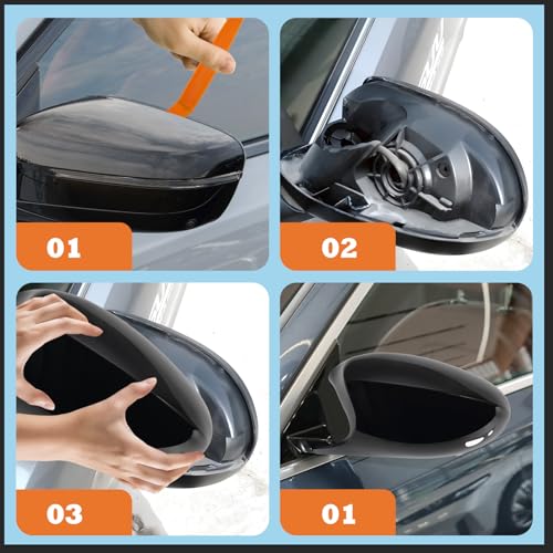Capace oglinzi BMW Seria 3 E90/E91/E92/E93 2006-2008, negru lucios