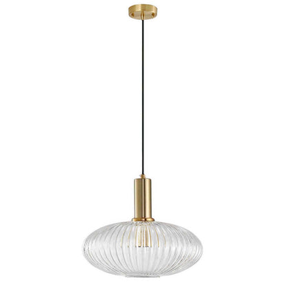 Lampa suspendata Clear Glass M E27 60W finisaj bronz