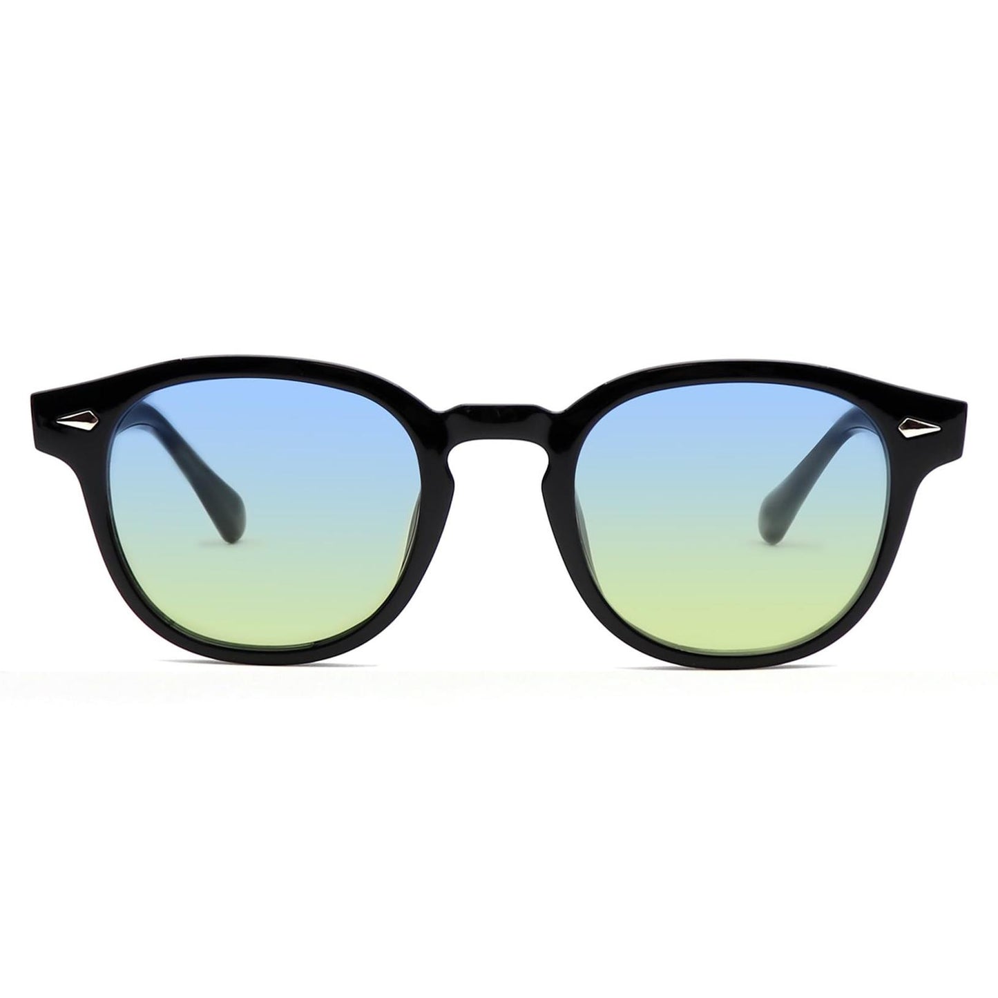 HWYYLX Retro Oval Polarized Sunglasses For Men Women, Vintage Depp Style Round Sunglasses, Fashion UV400 Protection Tinted Lens Carnival Sun Glasses