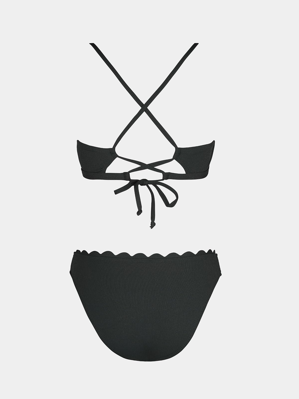 Costum de baie L - CUPSHE Bikini Set V Neck Crisscross Back