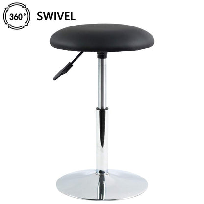 Scaun FURWOO rotund reglabil, PU leather, negru