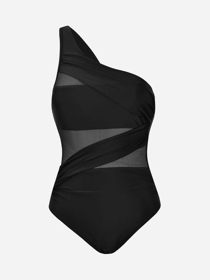 Costum de baie XL - CUPSHE control abdomen one shoulder mesh