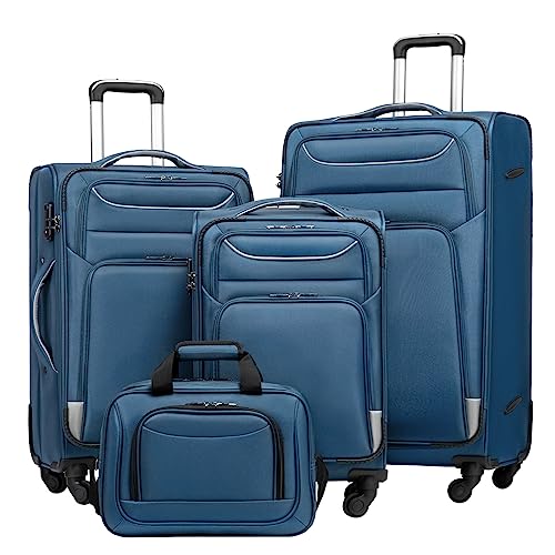 Set trolere 4 piese COOLIFE, roti 360, material Oxford, lacat TSA,