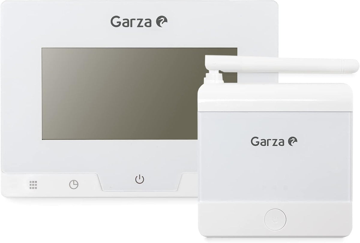 Termostat digital wireless programabil Garza pentru centrala si incalzire, alb