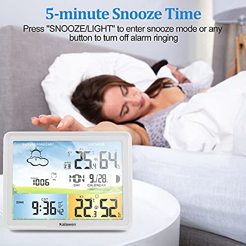 Statie meteo wireless cu senzor exterior Kalawen + ecran color DCF