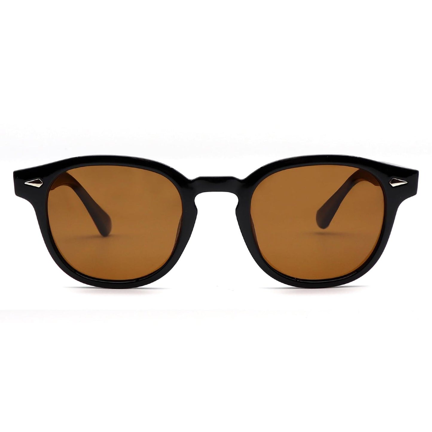 HWYYLX Retro Oval Polarized Sunglasses For Men Women, Vintage Depp Style Round Sunglasses, Fashion UV400 Protection Tinted Lens Carnival Sun Glasses