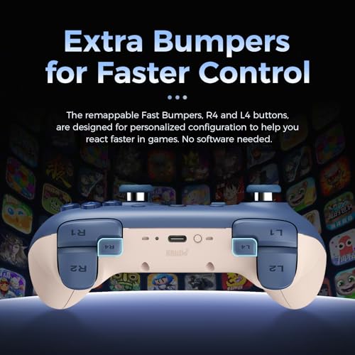 Controller 8Bitdo Ultimate 2C Bluetooth Controller Hall Effect Joysticks – Dark Blue