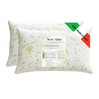 Set 2 Perne GM Aloe Bed Pillow Anti-Alergica Microfibra Alba, Set 2