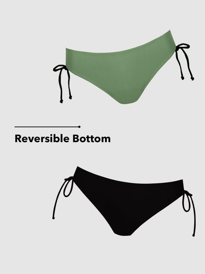 Costum de baie XL CUPSHE 2 piese cu bretele impletite