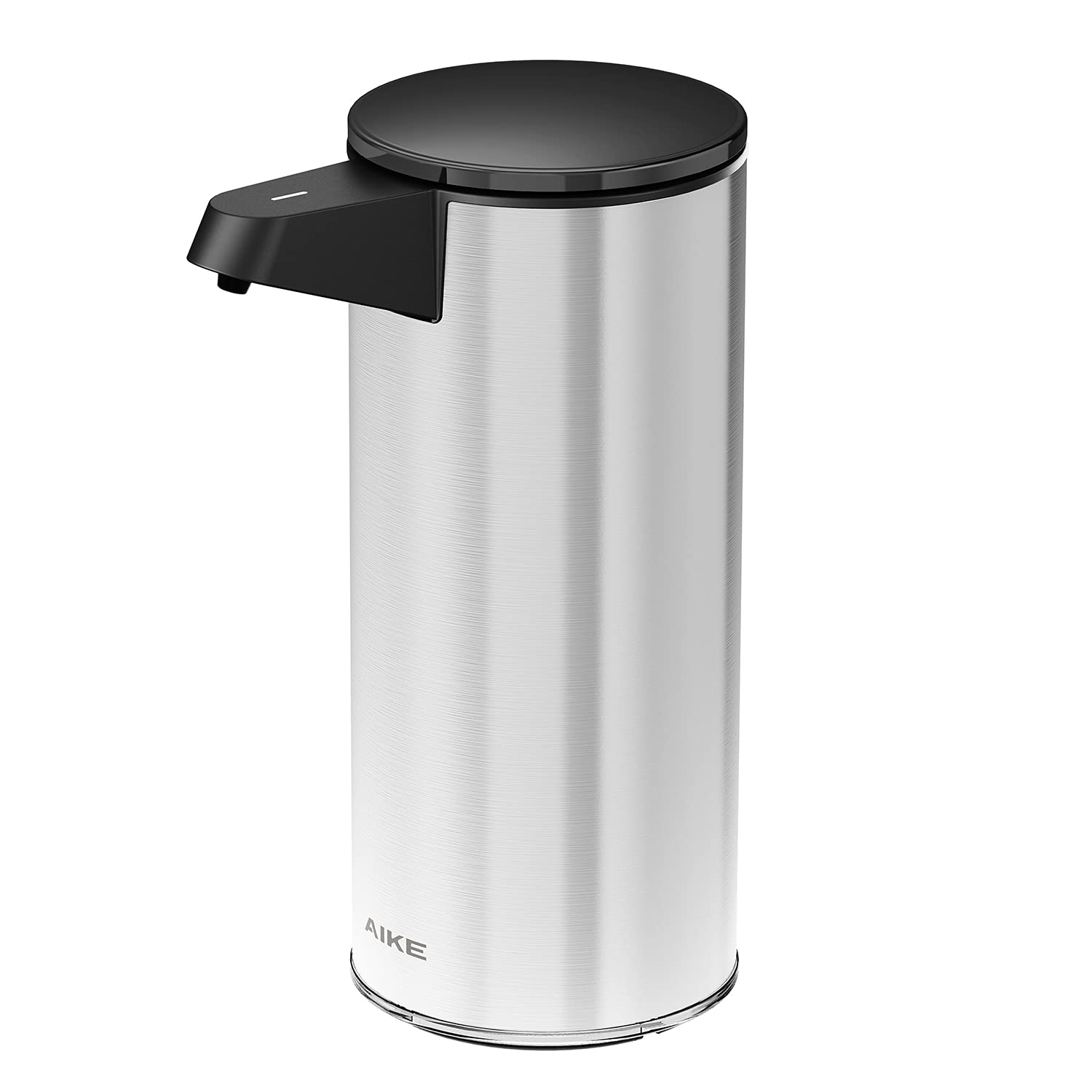 AIKE AK1333 280ml/9.5oz Automatic Soap Dispenser USB Rechargeable, Stainless Steel Soap Dispenser, Touchless Hand Soap Dispenser Liquid for Bathroom and Kitchen Matte Black