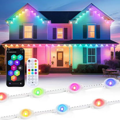 GlobaLink Banda LED Exterior RGBIC Smart 15M IP44 Rezistenta la Apa