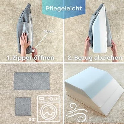 Perna reglabila pentru picioare, tip wedge, cu spuma memory, suport pentru picioare obosite