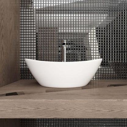 Lavoar ceramic blat 45x28 cm A689 + Waschbecken24 + alb, usor de curatat