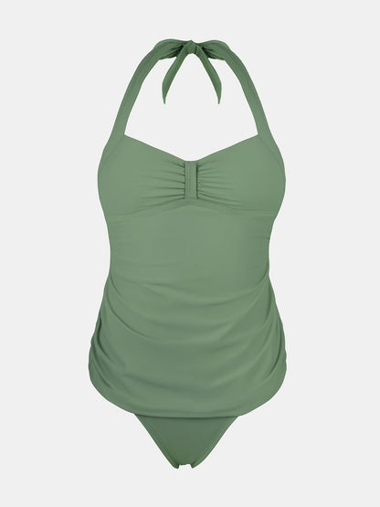 Costum de baie sarcina M - CUPSHE Tankini Halter Sweetheart Neck