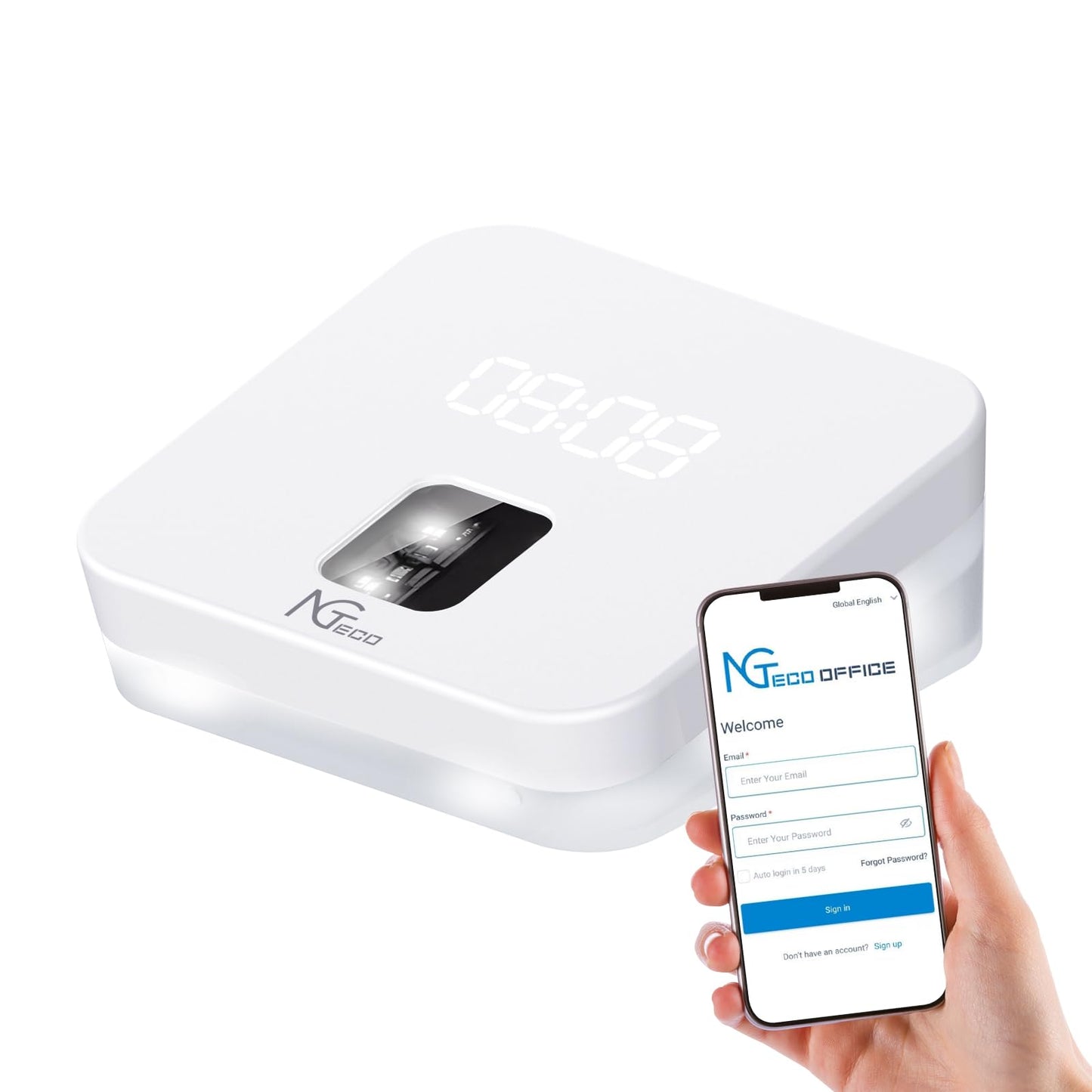 Pontaj biometric NGTeco TC4 cloud, amprenta, control remote
