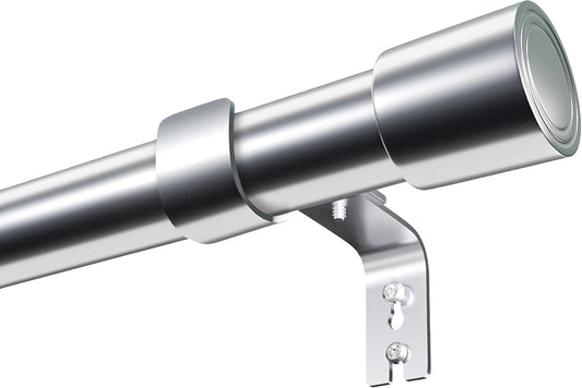 Galerie perdea Venwemong Curtain Poles & Tracks 84-185 cm Argintiu