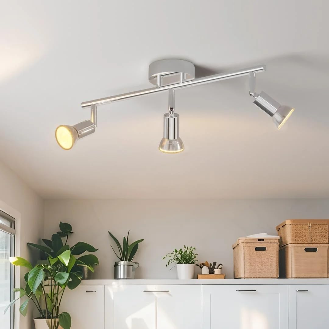 Spotlight plafon LVWIT 4 Way GU10 40W, alb, metal