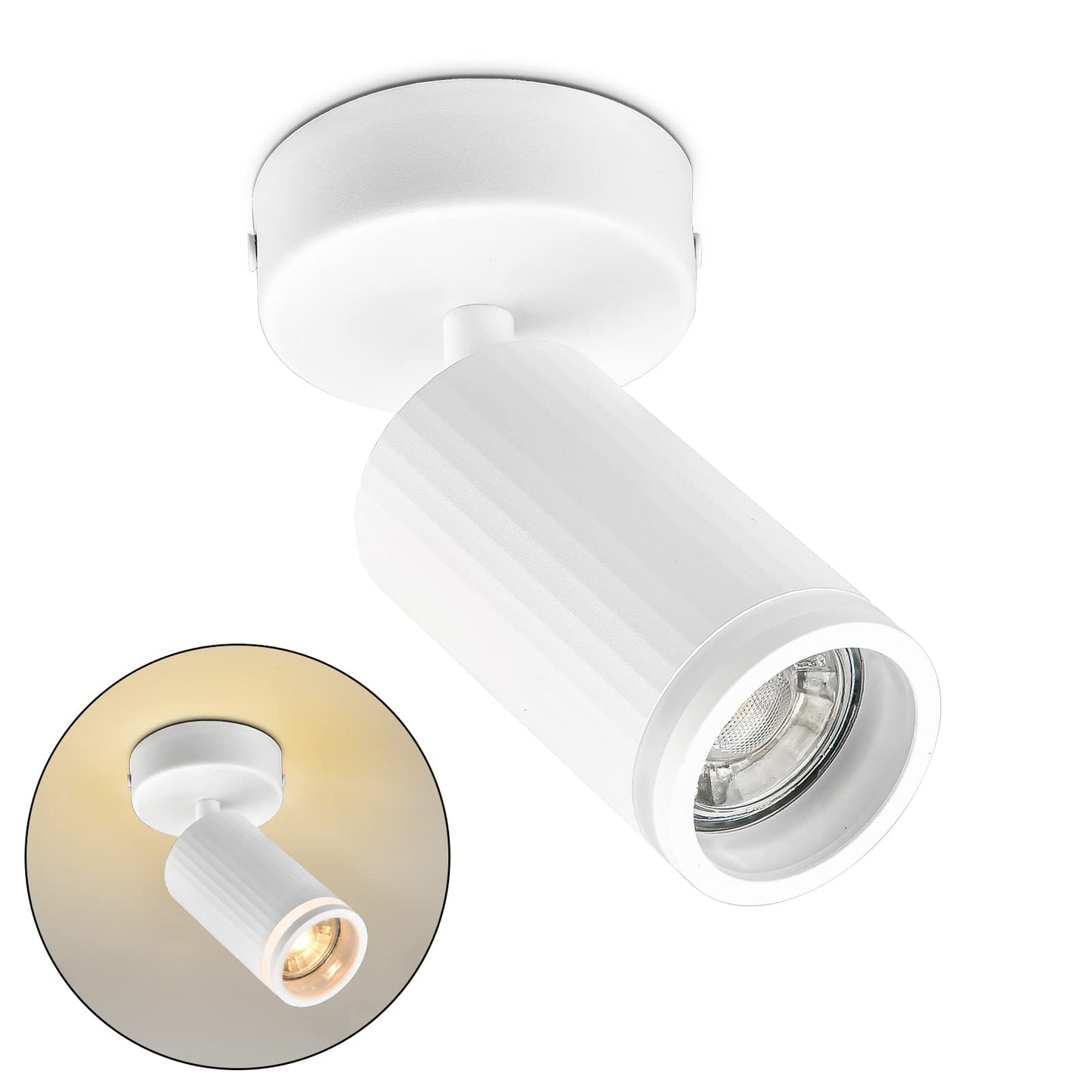 Spot luminos White 3 becuri GU10 aluminiu rotativ 2250 lm