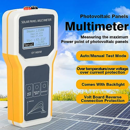 Tester panouri fotovoltaice MPPT + multimetru Jadeshay, LCD, 1600W