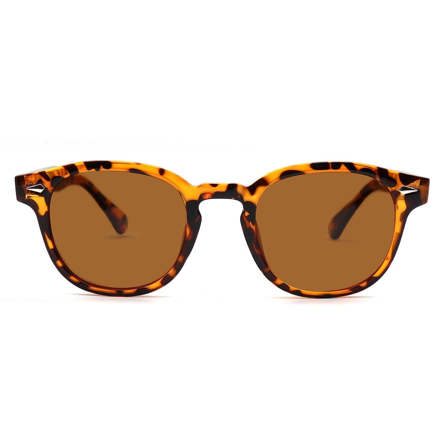 HWYYLX Retro Oval Polarized Sunglasses For Men Women, Vintage Depp Style Round Sunglasses, Fashion UV400 Protection Tinted Lens Carnival Sun Glasses