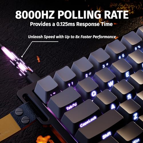 Tastatura gaming 60% X68 HE ATTACK SHARK, 8000Hz, Rapid Trigger, RGB