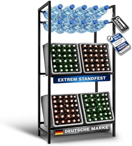 Raft sticle DEVIHOME Drinks Crate Rack Wine Rack 3 cutii 10 sticle