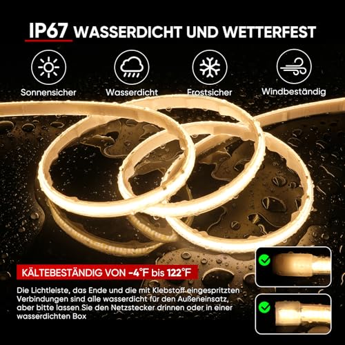 Banda COB LED Neon flexibila 2m 230V IP67 4000K - Shine Decor, 432 LED/m