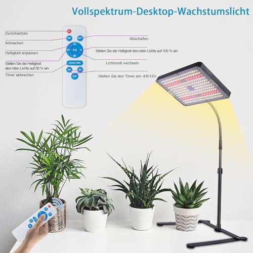 Lampa LED crestere plante 242 LED cu timer 4/8/12h EWITTTI, telecomanda
