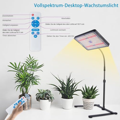 Lampa LED crestere plante 242 LED cu timer 4/8/12h EWITTTI, telecomanda