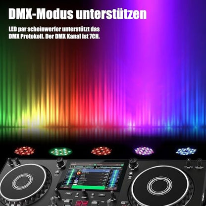 Proiectoare Disco Led DJ DMX512 36 LED set 4 buc + telecomanda, 4 moduri lumina