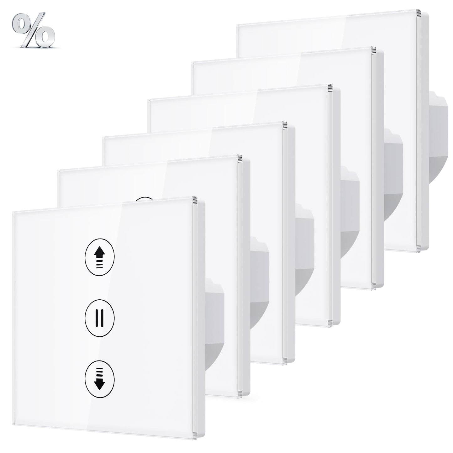 Wlan Rolladenschalter mit Prozentfunktion, Smart Rolladen Zeitschaltuhr Sprachsteuerung, Kompatibel mit Alexa/Google Home/Smart Life, Jalousien Rolladensteuerung Benötigt Nullleiter