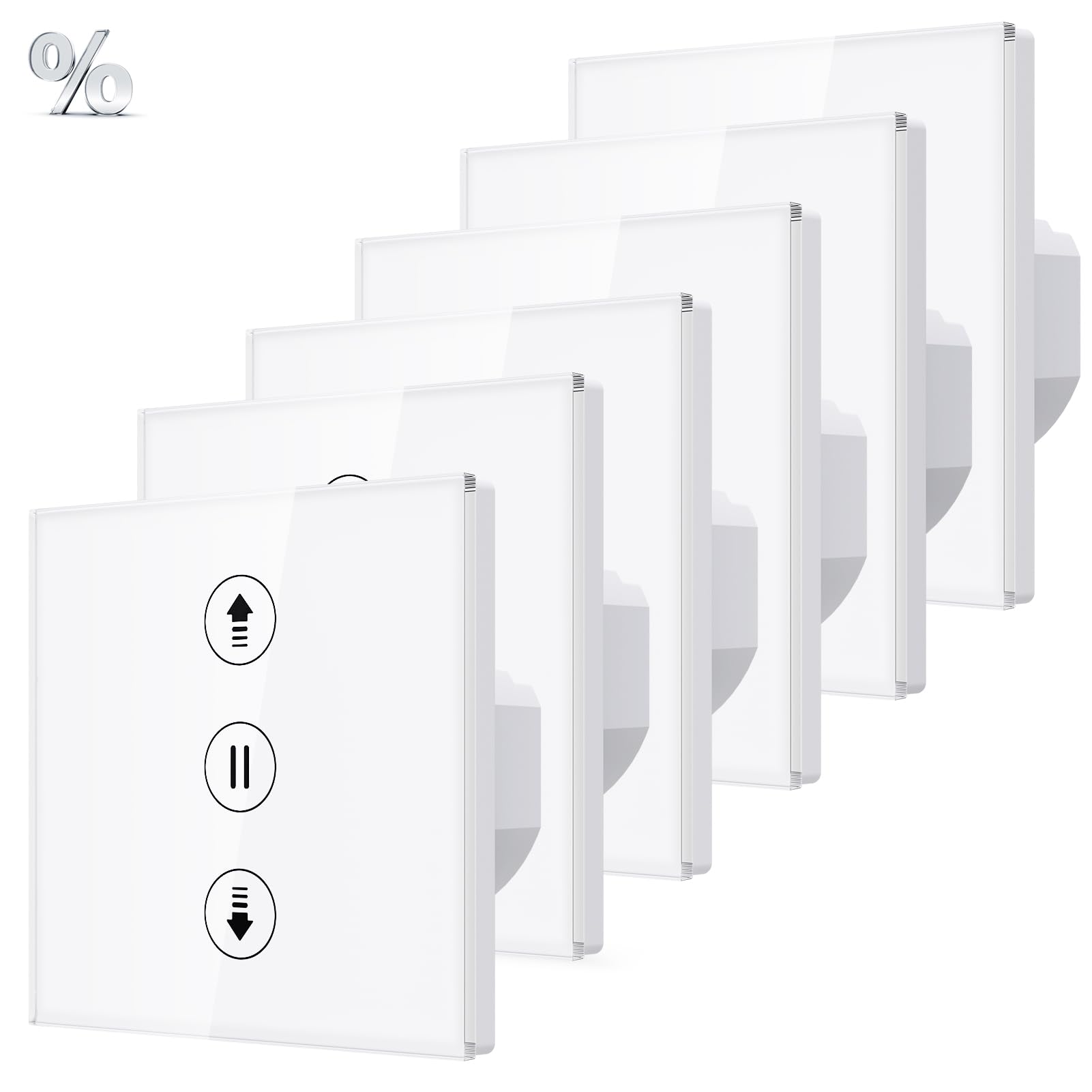 Wlan Rolladenschalter mit Prozentfunktion, Smart Rolladen Zeitschaltuhr Sprachsteuerung, Kompatibel mit Alexa/Google Home/Smart Life, Jalousien Rolladensteuerung Benötigt Nullleiter
