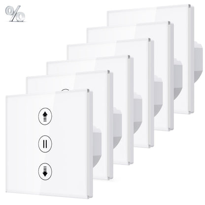 Wlan Rolladenschalter mit Prozentfunktion, Smart Rolladen Zeitschaltuhr Sprachsteuerung, Kompatibel mit Alexa/Google Home/Smart Life, Jalousien Rolladensteuerung Benötigt Nullleiter