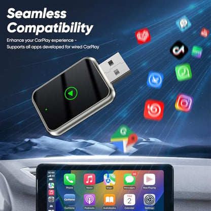 LORESJOY Adaptor CarPlay Wireless - iOS 9+ - conectare fara cablu rapida