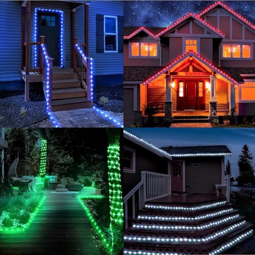 Instalatie luminoasa tip tub LED 40 m, 400 LED, exterior, 25 culori + alb cald, telecomanda, pentru gradina/balcon/Craciun