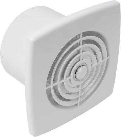 Vent Systems 100mm Electric Bathroom Fan - White - Wall, Ceiling Mounted - Low Noise Extractor Fan - Energy Efficient Fan for Home, Kitchen, Garage