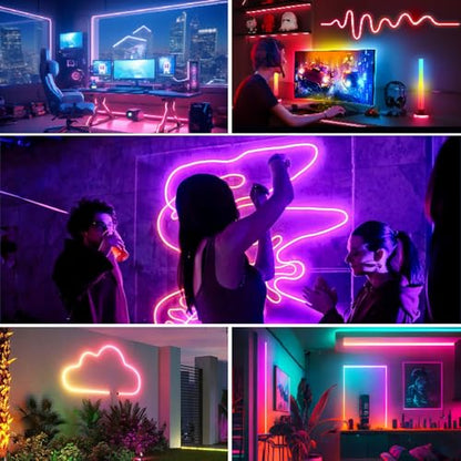 Banda led neon httpsmp 24M RGB, IP65, control din app sau telecomanda