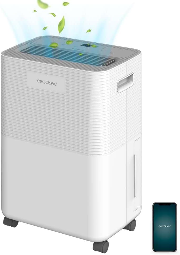 Dezumidificator Cecotec BigDry 8000 Expert Connected, 16 L/zi, Wi-Fi, alb